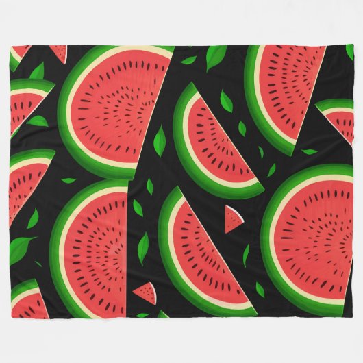 Pattern Watermelon Fleecedecke (Vorderseite (Horizontal))