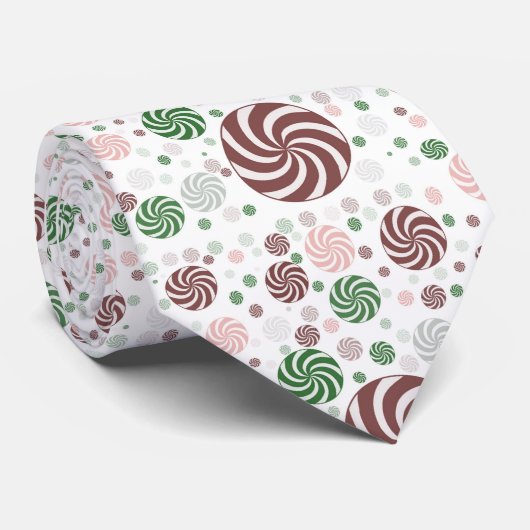 Pattern Weihnachtsbretzel Krawatte (Gerollt)