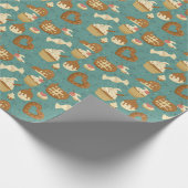 Pattern with cupcakes and candies geschenkpapier (Ecke)