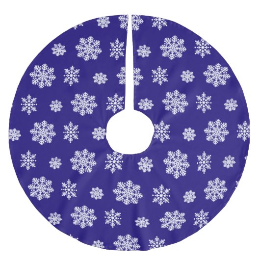 Pattern With large snowflakes Polyester Weihnachtsbaumdecke (Vorderseite)