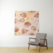 Pattern with leaves. Graphic and watercolor leaf. Wandteppich (Beispiel (Horizontal))