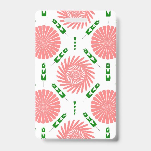  pattern with pink flowers   ausweis (Vorderseite)