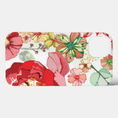 Pattern with red flowers Case-Mate iPhone hülle (Rückseite (Horizontal))