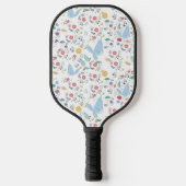 Pattern Wolf Cartoon Design Pickleball Schläger (Vorderseite)