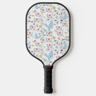 Pattern Wolf Cartoon Design Pickleball Schläger
