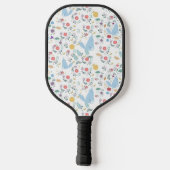 Pattern Wolf Cartoon Design Pickleball Schläger (Rückseite)