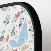 Pattern Wolf Cartoon Design Pickleball Schläger (Linke Seite)