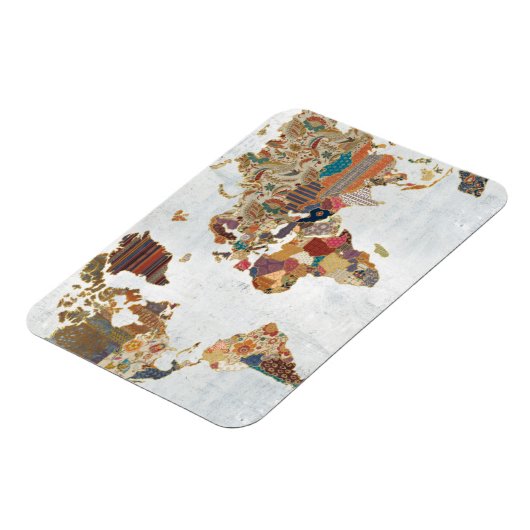 Pattern World Map Magnet (Linke Seite)