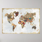 Pattern World Map Poster (Vorne)
