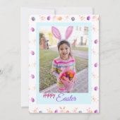 Patterne Osterferienkarte Foto Dankeskarte (Vorderseite)