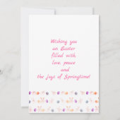 Patterne Osterferienkarte Foto Dankeskarte (Rückseite)