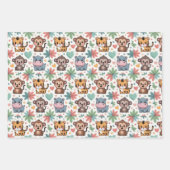 Patterned image featuring cartoon animals geschenkpapier set (Vorderseite 2)