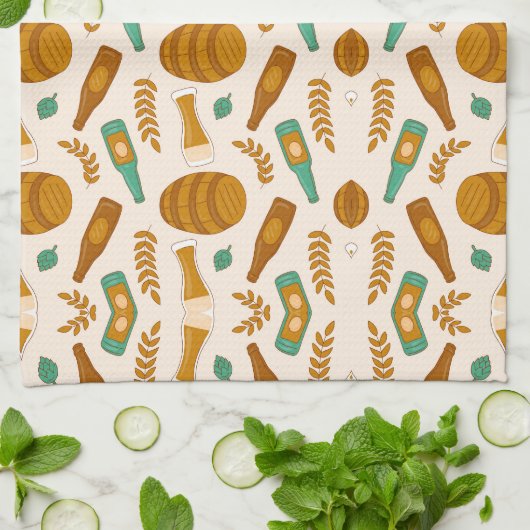 Patterned image featuring various breads  geschirrtuch (Gefaltet)