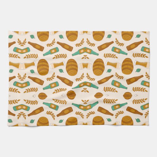 Patterned image featuring various breads  geschirrtuch (Horizontal)