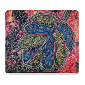 Patterned leaf schneidebrett (Vorderseite)