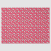 Patterned Silver-Grey Foliage on Bright Pink Red Seidenpapier (Vorderseite)