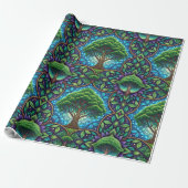 Patterned wrapping paper with vibrant green geschenkpapier (Ungerollt)