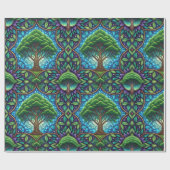 Patterned wrapping paper with vibrant green geschenkpapier (Flach)