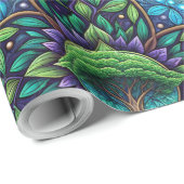 Patterned wrapping paper with vibrant green geschenkpapier (Rolleneckpunkt)