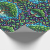 Patterned wrapping paper with vibrant green geschenkpapier (Ecke)