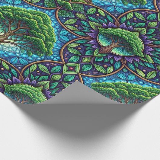 Patterned wrapping paper with vibrant green geschenkpapier (Ecke)