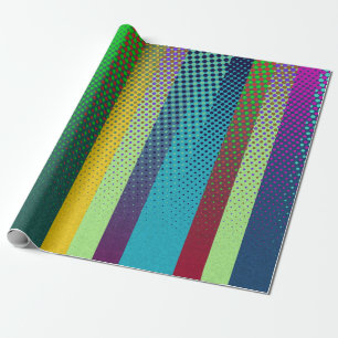 Patternfarbene Streifen + Ihre Ideen Geschenkpapier