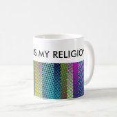 Patternfarbene Streifen + Ihre Ideen Kaffeetasse (VorderseiteRechts)