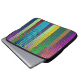 Patternfarbene Streifen + Ihre Ideen Laptopschutzhülle (Vorne Knopf)