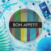 Patternfarbene Streifen + Ihre Ideen Pappteller (Party)