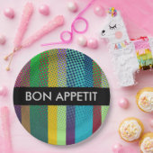 Patternfarbene Streifen + Ihre Ideen Pappteller (Party)