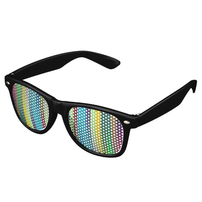Patternfarbene Streifen + Ihre Ideen Sonnenbrille (Schrägansicht)
