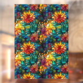 Patternfenster aus festem Glas, florfarblos, nahtl Fensteraufkleber (Blatt 2)