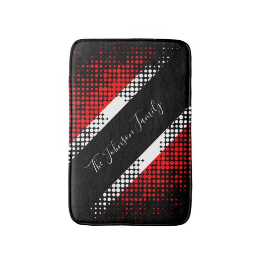 Patternflagge Trinidad und Tobago Dot | Familienna Badematte (Vorderseite Vertikal)