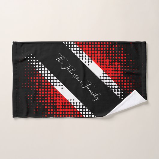 Patternflagge Trinidad und Tobago Dot | Familienna Badhandtuch Set (Handtuch)