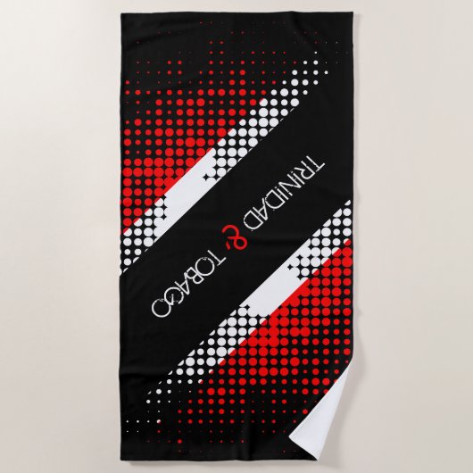 Patternflagge Trinidad und Tobago Dot Strandtuch (Vorderseite)
