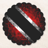Patternflagge Trinidad und Tobago Dot Untersetzer (Vorderseite)