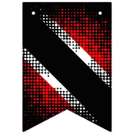 Patternflagge Trinidad und Tobago Dot Wimpelkette (Zweite Fahne)