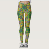 Patterngrün Leggings (Vorderseite)