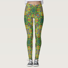 Patterngrün Leggings