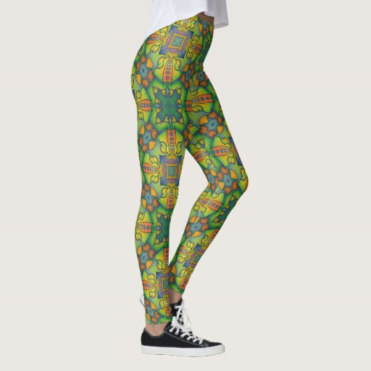 Patterngrün Leggings (Rechts)