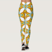 Patterngrün Leggings (Rückseite)