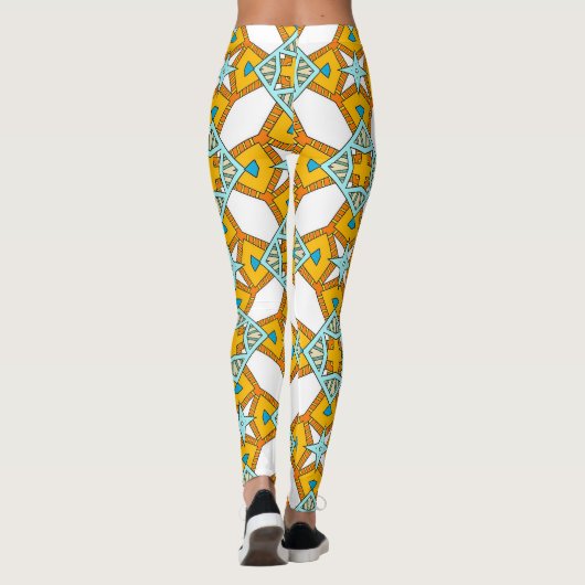 Patterngrün Leggings (Rückseite)