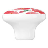 Patternknoten und -pulte der roten Blume Keramikknauf (Seitenansicht)