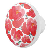 Patternknoten und -pulte der roten Blume Keramikknauf (Rechts)