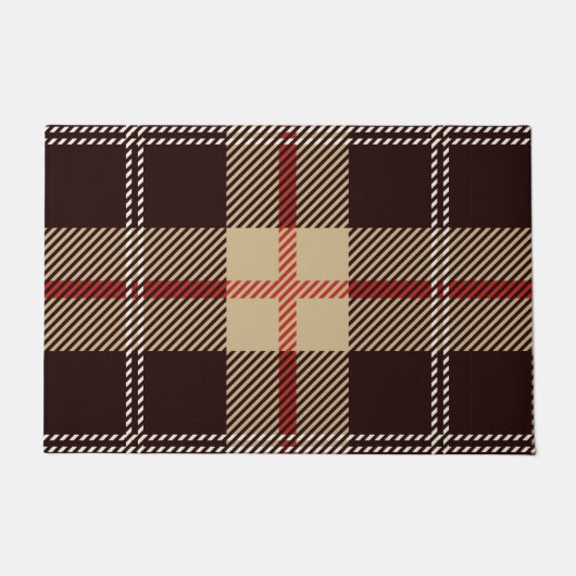 Patternl Stylish Scottish Geometric Vintag Fußmatte (Vorderseite)