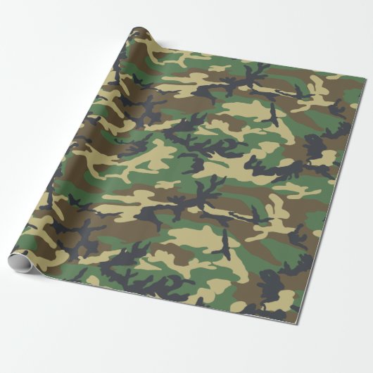 Patternpapier für Camouflage Woodlands Geschenkpapier (Ungerollt)