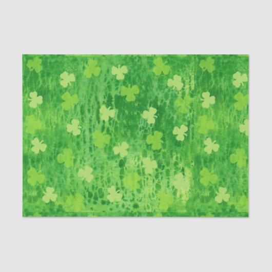 Patternpapier zum St. Patrick's Day Kleeblatt Seidenpapier (Vorderseite)