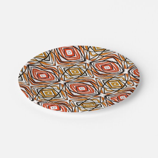 Patternrottchen Pappteller (Schrägansicht)