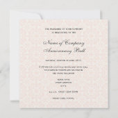 Patterns & Borders 1 Firmenjubiläum Ball Einladung (Rückseite)