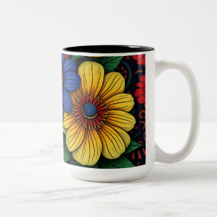 Patterns der afrikanischen Stammesflora Zweifarbige Tasse